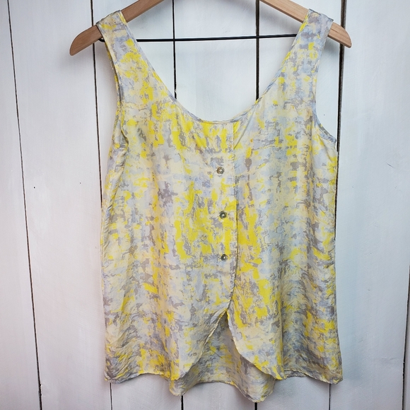 CAbi | 100% Silk Sleeveless Marbled Womens Small Tank Top - Picture 2 of 8